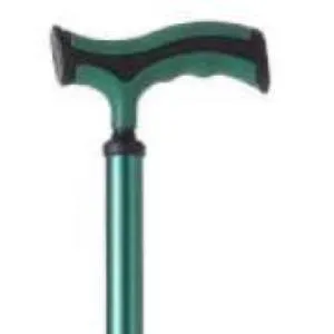Bastone in alluminio anodizzato, manico a T, colore Forest - Brio, portata max 110 kg.