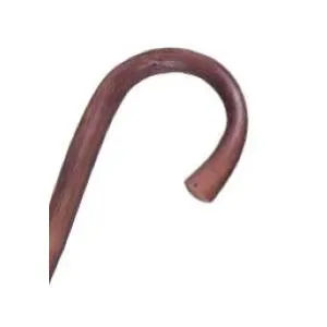 Bastone in legno di castagno naturale, manico curvo, Uomo - Brio, portata max 90 kg.