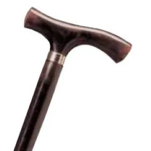 Bastone in legno di faggio con anello, manico a T, Donna - Brio, portata max 90 kg.