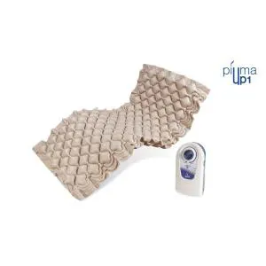 PIUMA UP1 - KIT ANTIDECUBITO A CICLO ALTERNATO - Materasso a bolle doppio in PVC (90 x 200 x h. 15,2 cm) 260 CELLE - COMPRESSORE CON REGOLAZIONE - TEMPO DI CICLO 6 MIN. - PER PIAGHE DA DECUBITO DI PRIMO STADIO