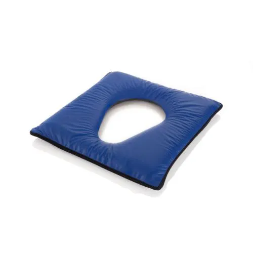 CUSCINO ANTIDECUBITO CON FORO (Misure 42x42 cm) IN GEL FLUIDO DI SILICONE E FODERO IN TESSUTO ANTISCIVOLO