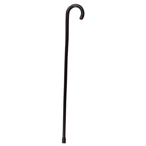 Bastone in legno di castagno liscio, manico curvo, Uomo - Brio, portata max 90 kg.
