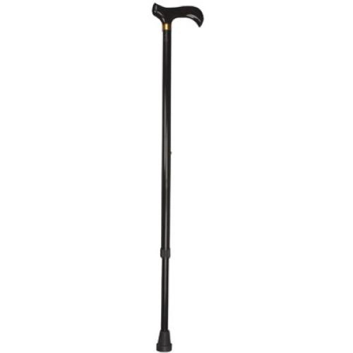Bastone in alluminio anodizzato, manico a T in legno, portata max 110 kg.