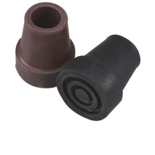 PUNTALE NERO IN GOMMA Ø 18 mm PER BASTONI IN ALLUMINIO ANODIZZATO