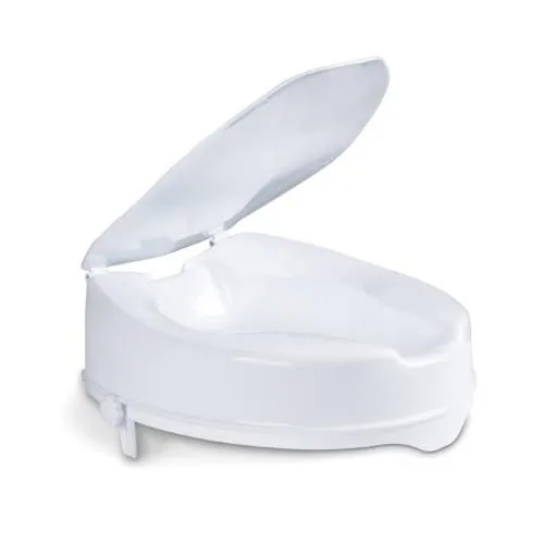 RIALZO PER WATER (Con coperchio) CON FERMI LATERALI - ALTEZZA 10 cm - PORTATA 250 kg - FERMI REGOLABILI IN LARGHEZZA - SEDUTA ERGONOMICA CON PENDENZA IN NEGATIVO CHE FACILITA LA POSTURA CORRETTA, RIDUCENDO LA FLESSIONE DELL'ANCA E DELLE GINOCCHIA