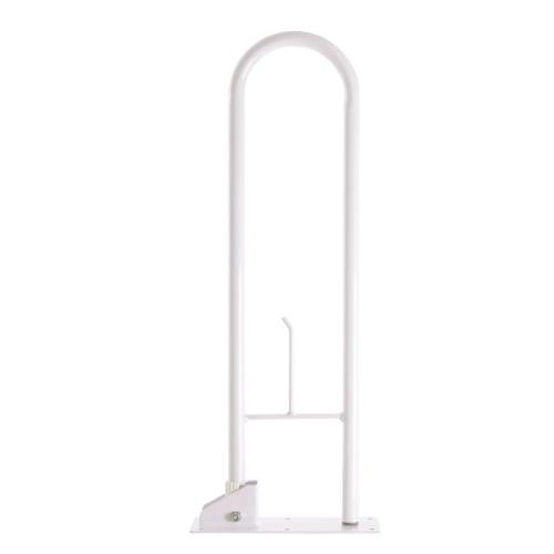MANIGLIA RIBALTABILE DI SICUREZZA PER BAGNO - LUNGHEZZA MANIGLIONE 75cm - ALTEZZA SUPPORTO 30 cm - LARGHEZZA SUPPORTO 10 cm - TUBO Ø 2,5 cm - PIASTRA DI FISSAGGIO A MURO - PESO 3,5 kg