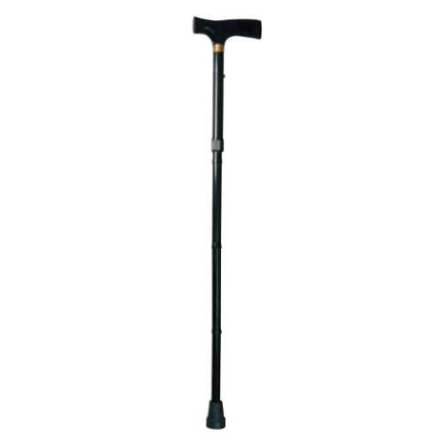 Bastone pieghevole in alluminio anodizzato, colore Nero - Brio, portata max 100 kg.