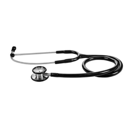 STETOFONENDOSCOPIO PEDIATRICO (Tubo nero) A DOPPIA TESTA IN ACCIAIO INOX E ARCHETTO BIAURICOLARE - LATEX FREE -