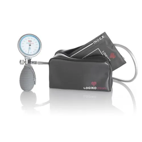 SFIGMOMANOMETRO AMBIDESTRO AD ANEROIDE MODELLO PALMARE ERGONOMICO E PROFESSIONALE - BRACCIALE IN NYLON CON CHIUSURA A VELCRO - LATEX FREE