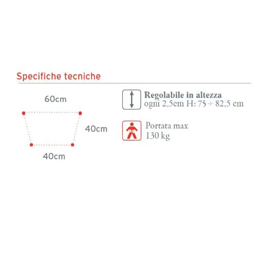 DEAMBULATORE FISSO CON 4 PUNTALI - ALTEZZA REGOLABILE da 77 a 84,5 cm -IN ALLUMINIO ANODIZZATO - PORTATA MAX 110 kg - CON MANOPOLE IMBOTTITE E PUNTALI IN GOMMA ANTISCIVOLO
