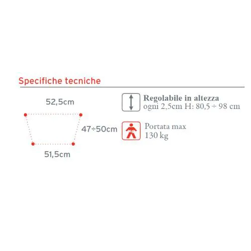 DEAMBULATORE PIEGHEVOLE CON PULSANTE - ALTEZZA REGOLABILE da 65 a 75 cm - PORTATA MAX 130 kg - CON 4 PUNTALI IN GOMMA E MANOPOLE IMBOTTITE - IN ALLUMINIO ANODIZZATO