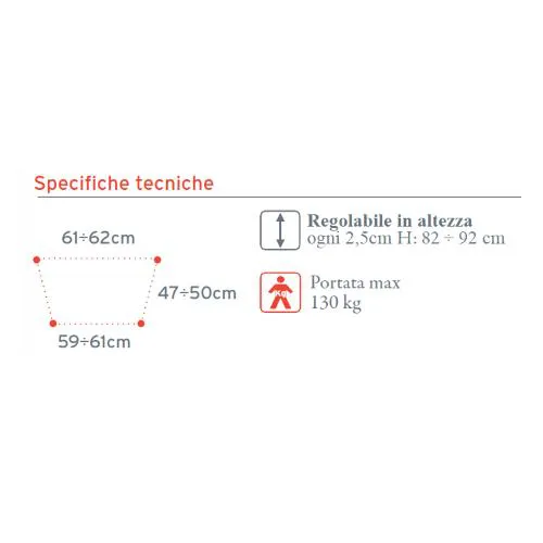 DEAMBULATORE PIEGHEVOLE CON FUNZIONE FISSA OD OSCILLANTE E CHIUSURA CON PULSANTE - ALTEZZA REGOLABILE 85-103 cm - PORTATA MAX 130 kg - CON MANOPOLE IMBOTTITE E PUNTALI IN GOMMA ANTISCIVOLO - IN ALLUMINIO ANODIZZATO