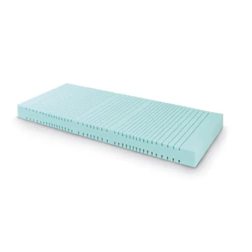 MATERASSO IN POLIURETANO ESPANSO VENTILATO - 1 SEZIONE (85 x 190 cm) (H. 14 cm) - IGNIFUGO - NON FODERATO - LAVORAZIONE OVOIDALE E UTILIZZABILE SU ENTRAMBI I LATI