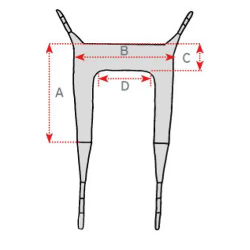 Imbracatura da toilette in rete, senza poggiatesta, taglia XL, portata max 250 kg, tessuto poliestere a rete strongtex.