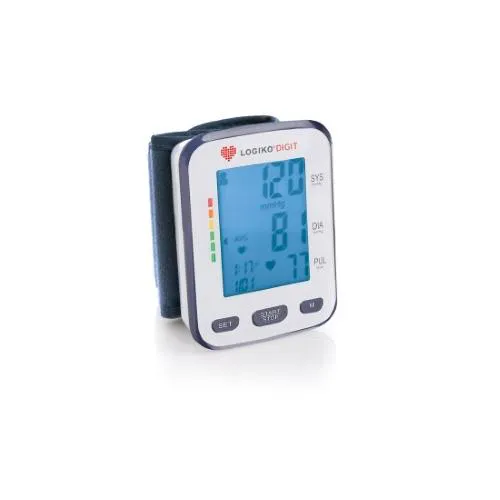 SFIGMOMANOMETRO AUTOMATICO DIGITALE DA POLSO CON DISPLAY LCD (2,1") E BRACCIALE CON CHIUSURA A VELCRO - MEMORIE PER 1 UTENTE - METODO DI LETTURA OSCILLOMETRICO