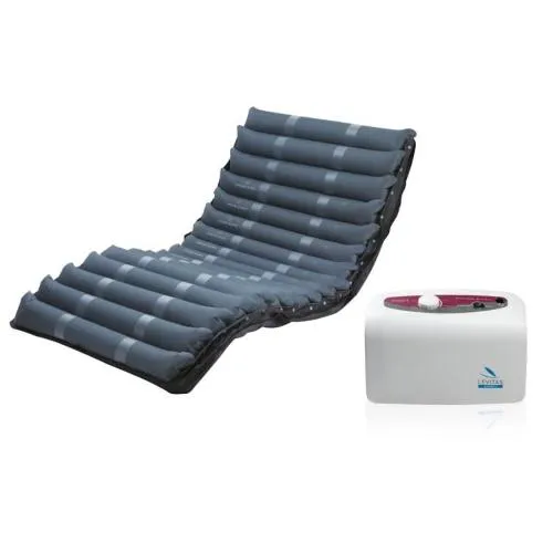 DOMUS 3 - KIT ANTIDECUBITO A CICLO ALTERNATO E STATICO - A 3 VIE - Materasso Nylon® + TPU traspirante/ impermeabile (200 x 90 x 13 h cm) 17 ELEMENTI INTERCAMBIABILI E COMPRESSORE CON REGOLAZIONE - PER PIAGHE DA DECUBITO FINO AL III STADIO