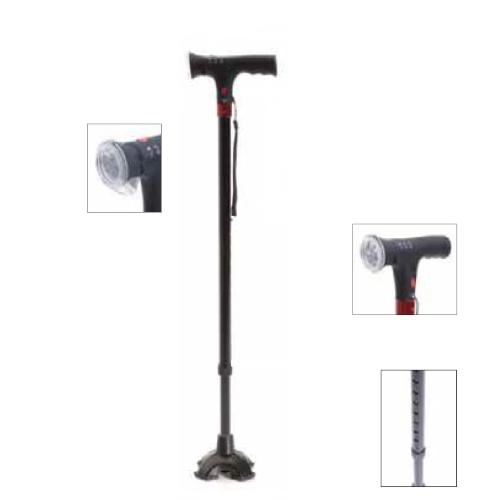 Bastone in alluminio con luce di cortesia e avviso acustico - Brio, portata max 100 kg.