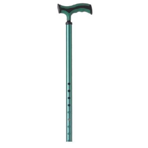 Bastone in alluminio anodizzato, puntale base larga, colore Forest - Brio, portata max 110 kg.