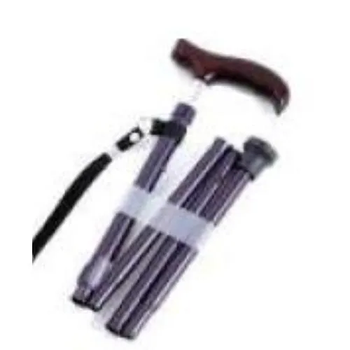 Bastone pieghevole in alluminio anodizzato, manico a T, Donna - Brio, portata max 100 kg.
