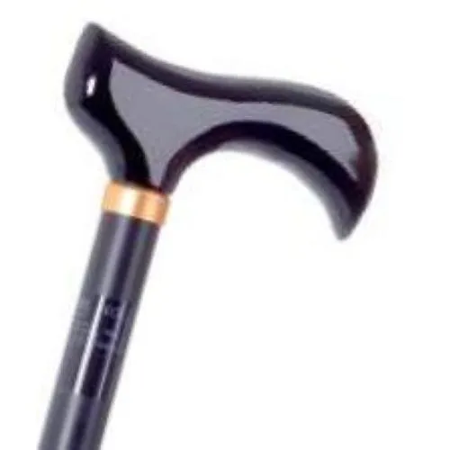 Bastone in alluminio anodizzato, manico a T in legno, portata max 110 kg.