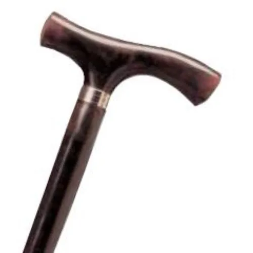 Bastone in legno di faggio con anello, manico a T, Donna - Brio, portata max 90 kg.