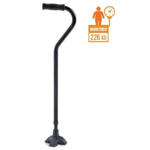 Bastone in acciaio, impugnatura aperta in PVC - Brio HD, portata max 226 kg.
