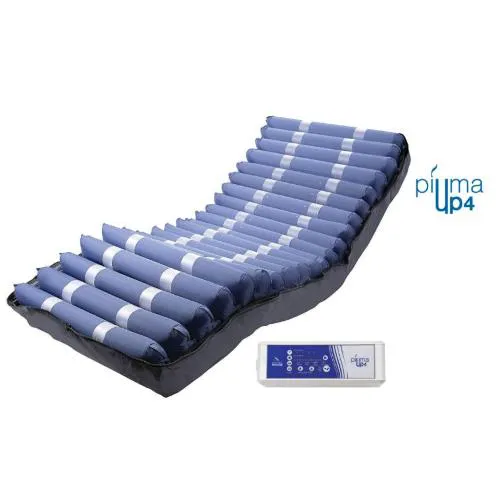 PIUMA UP4 - KIT ANTIDECUBITO A CICLO ALTERNATO – MATERASSO NYLON+TPU (86 X 208 CM H 20,3 CM) PORTATA MAX 200 KG - 21 ELEMENTI INTERCAMBIABILI E COMPRESSORE CON REGOLAZIONE - Indicato per la prevenzione delle piaghe da decubito fino al IV stadio