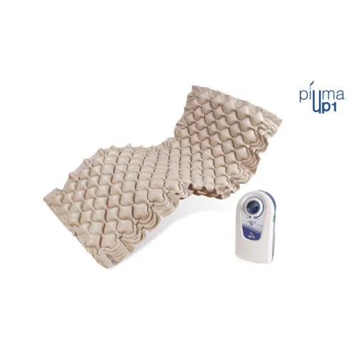 PIUMA UP1 - KIT ANTIDECUBITO A CICLO ALTERNATO - Materasso a bolle doppio in PVC (90 x 200 x h. 15,2 cm) 260 CELLE - COMPRESSORE CON REGOLAZIONE - TEMPO DI CICLO 6 MIN. - PER PIAGHE DA DECUBITO DI PRIMO STADIO