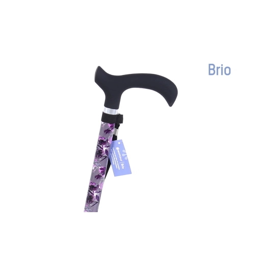 Bastone in alluminio fantasia Purple, manico Derby - Brio, portata max 100 kg.