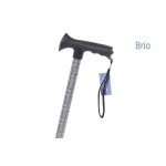 Bastone in alluminio fantasia Principe di Galles, manico a T morbido - Brio, portata max 100 kg.