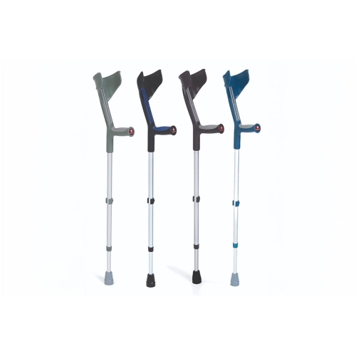 Stampelle avambraccio con impugnatura anatomica morbida - Brio, colore Nero, portata max 136 kg.