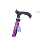Bastone in alluminio monocromatico, manico Derby, colore Porpora - Brio, portata max 100 kg.