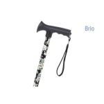 Bastone in alluminio fantasia Jardin de Nuit, manico a T morbido - Brio, portata max 100 kg.
