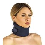Collare Cervicale Morbido H. 7 CM - Taglia S (23-28 cm) - Colore blu: Chiusura a velcro regolabile, rinforzo in plastica removibile, schiuma di poliuretano di media intensità, traspirante, 100% cotone a contatto con la pelle, ipoallergenico.
