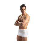 Slip Erniario Leggero - Taglia S (70-75 cm) - Colore bianco: Giro coscia basso, stretto e senza sgambatura, si indossa direttamente a contatto della pelle, tessuto elastico morbido e adattabile, poliestensivo, 100% cotone a contatto della pelle.