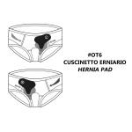Cuscinetto Erniario - Lato Destro - Taglia Unica - Colore grigio scuro: Accessorio per la contenzione dell’ernia inguinale, da inserire all’interno di slip o cinti erniari predisposti delle apposite taschine.