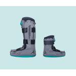 b:joynz Air Walker Lungo Taglia XS (scarpa UE <35,5) - Colore grigio: immobilizzazione di piede e caviglia per distorsioni gravi e fratture stabili, camera d'aria regolabile con pompa integrata, suola antiscivolo, protezione dita regolabile.