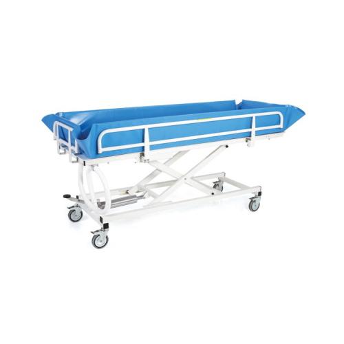 Barella doccia idraulica telaio a crociera NEFTI, altezza regolabile 60-90 cm, inclinazione fissa 2,5 gradi. Portata max 180 kg. 100% Made in Italy.