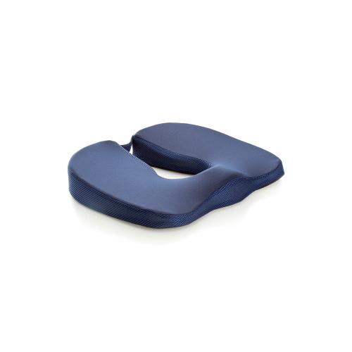 Cuscino prostatico anatomico con foro centrale, L 44x37,5x7,5 cm, fodera blu sfoderabile e lavabile, forma anatomica con foro centrale, dimensioni: L 44 x P 37,5 x H 7,5 cm, fodera sfoderabile colore blu, interno in poliuretano stampato.