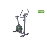 Cyclette per riabilitazione ad accesso facilitato, uso attivo, 8 livelli di intensità, display LCD, sensori battito cardiaco, seduta regolabile in profondità e altezza, ruotine per il trasporto, volano in ferro 5 kg, portata massima 150 kg.