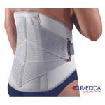 Tutore Lombare PUSH Med Eumedica - Misura 1: sostegno elevato dorso-lombare con stecche metalliche regolabili. Indicato per spondilolisi, artrosi, discopatia, trattamento postoperatorio.