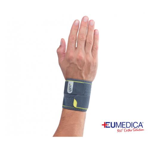 Polsino Push Sports Eumedica - Destro - misura unica: supporto leggero del polso per l'attività sportiva.