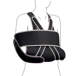 NOLUX III Tenortho: Immobilizzatore di spalla. Tiranti regolabili in lunghezza mediante Velcro®. Sacca in tessuto accoppiato per fissaggio tiranti ed una maggiore stabilità dell’articolazione. Fascia per stabilizzazione finale con chiusura a Velcro®.