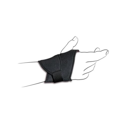 EASY Tenortho: Polsiera semplice in fibra di carbonio velcrabile. Tessuto in C6Tex. Anello presa pollice. Chiusura a velcro. Indicato per distorsioni, instabilità articolare.
