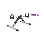 Pedaliera da riabilitazione pieghevole con display, indicatore pedalate e tempo, struttura in acciaio verniciato, pedali con fasce fermapiedi regolabili, struttura pieghevole in acciaio verniciato, quattro puntali antiscivolo.