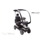 Scooter elettrico smontabile pieghevole, seduta L 46 x P 46 cm. Motore 1650W, velocità max 15 km/h, autonomia oltre 54 km, portata max 203 kg, tettuccio removibile di serie, sedile girevole e ribaltabile, cruscotto LCD.