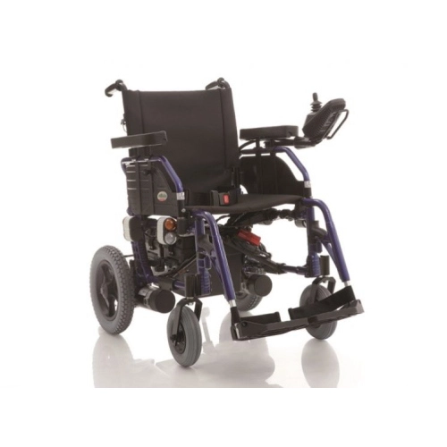 Carrozzina elettrica pieghevole ESCAPE DX, con luci, seduta 41 cm. Motore 2x200W, velocità max 6 km/h, autonomia 32 km, leggera e facilmente trasportabile.