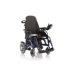 Carrozzina elettrica pieghevole ESCAPE LX, senza luci, seduta 46 cm, schienale reclinabile 90°-110°. Motore 2x200W, velocità max 6 km/h, autonomia 32 km.