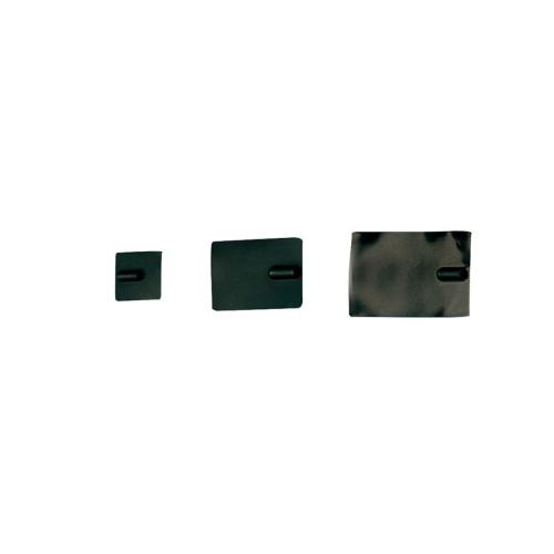 Elettrodo in silicone conduttivo, 5 x 5 cm, attacco femmina 4 mm, per applicazioni di elettroterapia con collegamento compatibile.