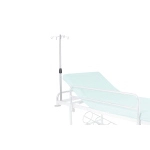 Asta flebo in acciaio Inox con 4 ganci inox per il supporto di sacche durante la terapia infusionale in fase di trasporto, accessorio optional compatibile con la barella da corsia BC100